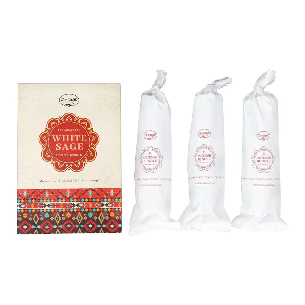 3 Pack Pure Leaf Smoky Sage Bundles Natural Home Spiritual Cleansing Smudge Stick Dried for Aromatherapy Energy