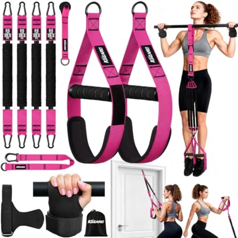 Endurance for Tractions with Handles, Improved Version, for Women, Resistant, with Door Anchor, for Training
