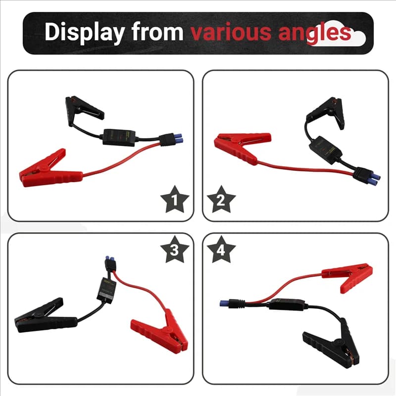 A33Z-12V 200A-500A Cavo booster intelligente Connettore EC5 intelligente Auto Camion Salto di emergenza Avviatore Morsetti a coccodrillo Clip