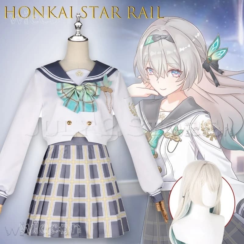 Costume di Halloween Donna Honkai Star Rail Firefly Cosplay Saluto primaverile JK Gonna SetAnime Cosplay disfraz adulto Anime Abbigliamento