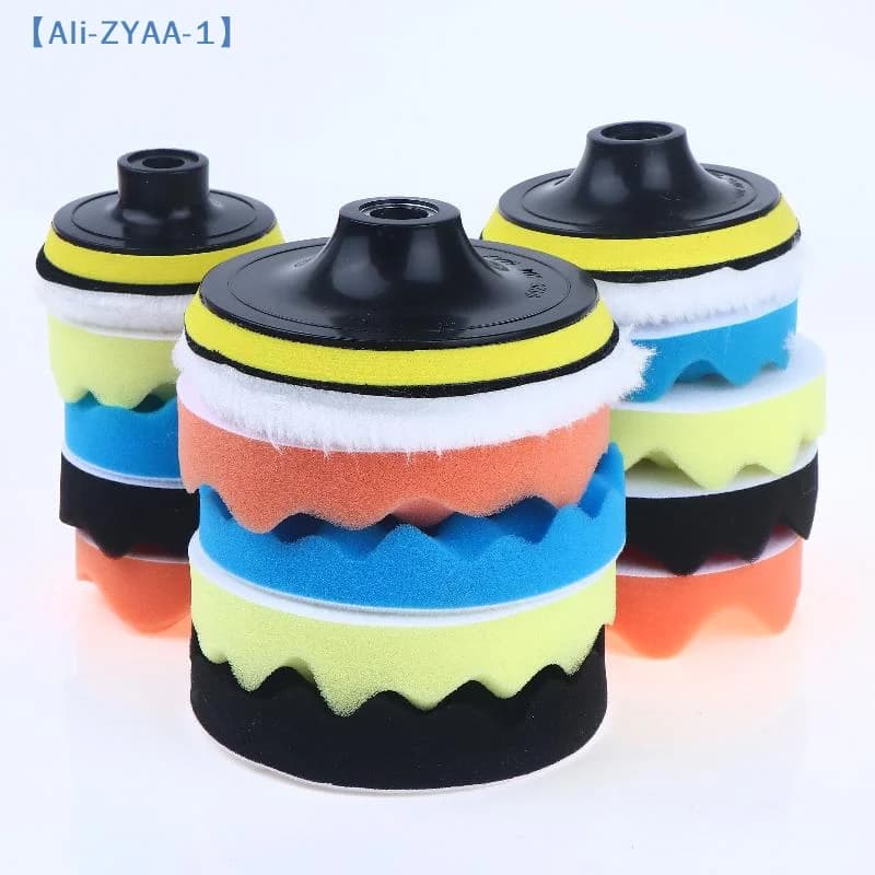 【ZYAA-1】Set di spugne professionali per lucidatura auto – Accessori multiuso per lucidatura e ceratura per smerigliatrici angolari e trapani