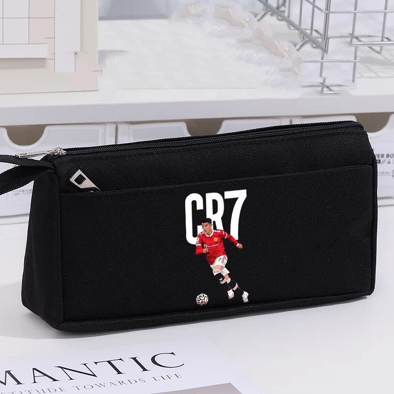 Astuccio CR7 con Cartoni Animati dello Star del Calcio Ronaldo, Grande Portapenne alla Moda per Ragazzi e Ragazze, Forniture Scolastiche, Regalo Nuovo