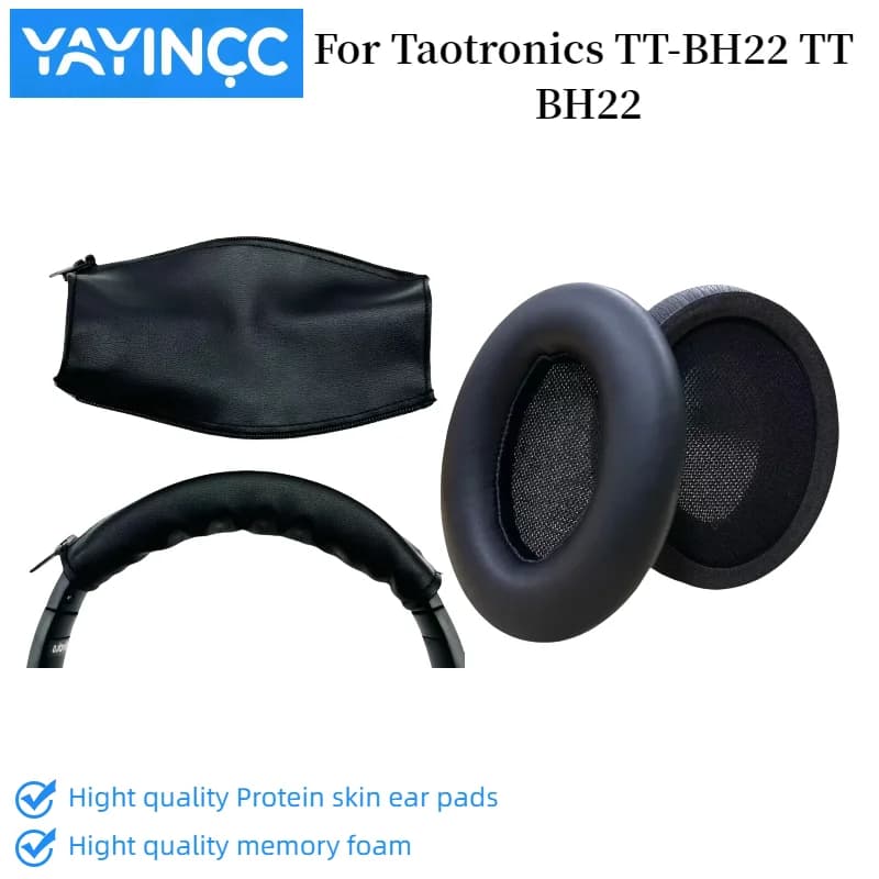 New Arrivals1pair Ear Pad For Taotronics TT-BH22 TT BH22 Headset Gamer Spare Parts Memory Foam Earpads Foam