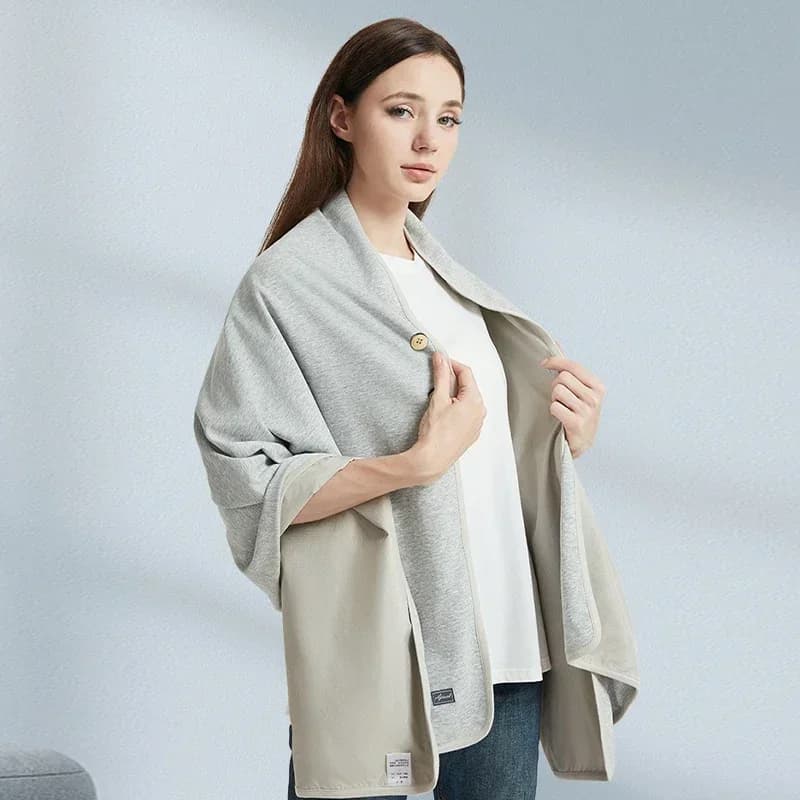 185x75 cm Scialle di protezione Emf Mantello di protezione dalle radiazioni Mantello di sicurezza anti-radiazioni Coperta con fodera in fibra d'argento al 50%