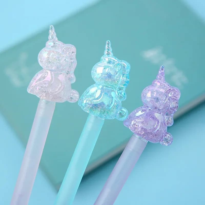 36 pezzi di penna gel unicorno con spina modulare creativa, laser colorato, cancelleria per studenti, materiale scolastico Kawaii