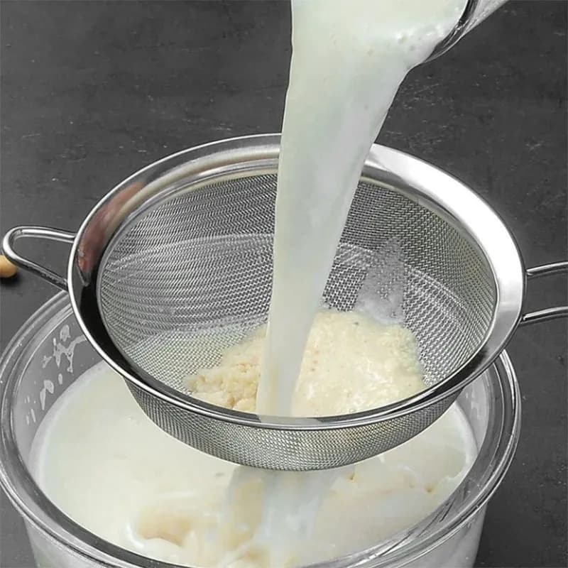 Fine Mesh Filter Stainless Steel Fine Mesh Filter Kitchen Tools with Long Handle Milk Foam Sink Accessories