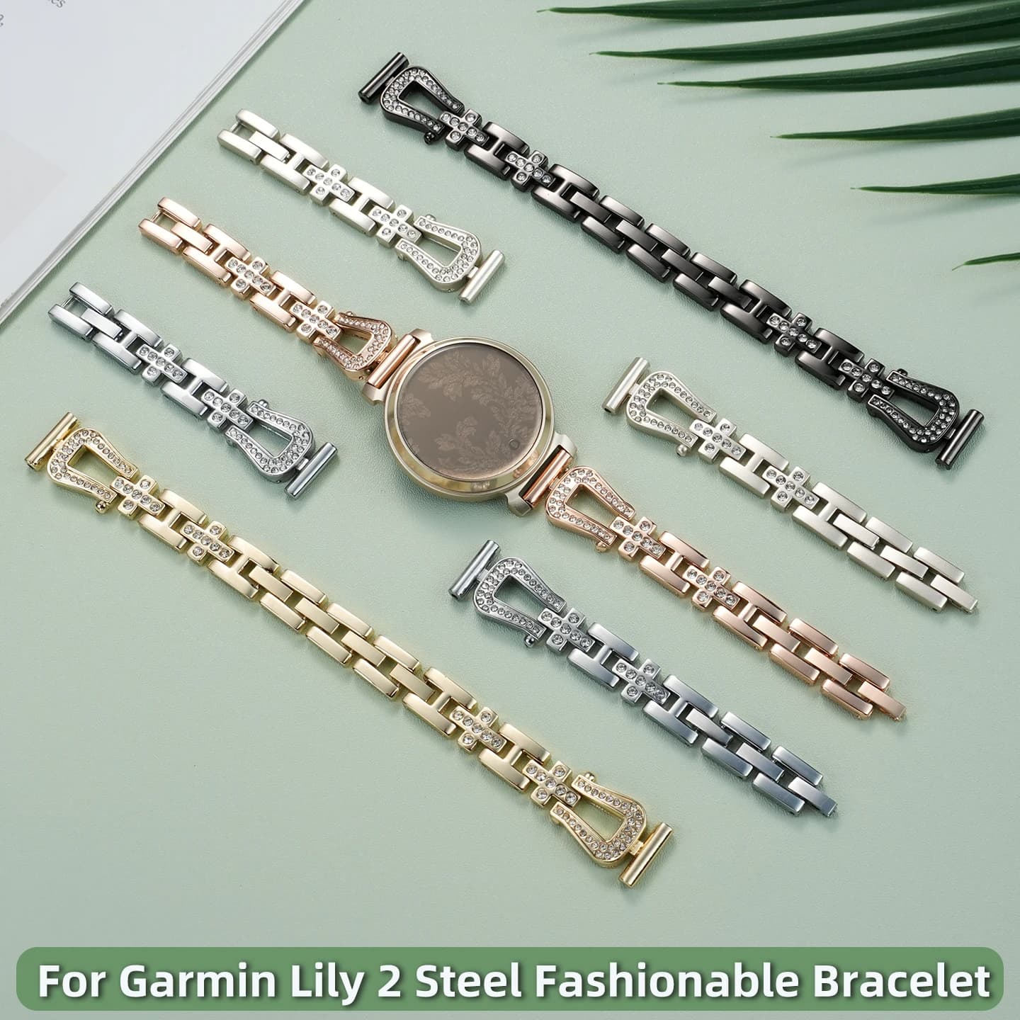 Cinturino per orologio in metallo alla moda, leggero, in lega di zinco, catena per orologio da donna, sgancio rapido, braccialetto da 14 mm