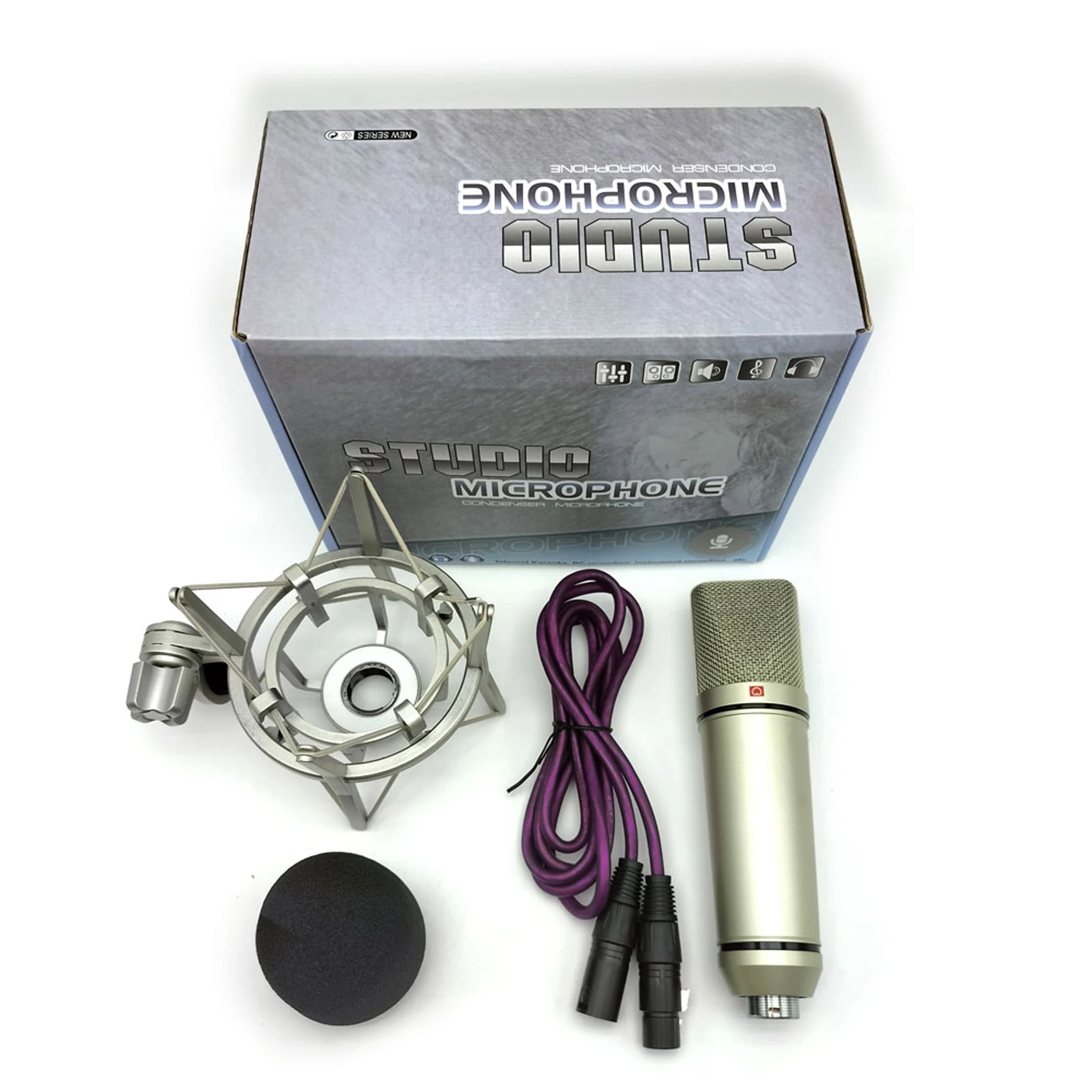 Microfono a condensatore microfono professionale Studio di registrazione suono per PC Computer Laptop Wired Karaoke Stand Mikrofon Audio Sing Mike