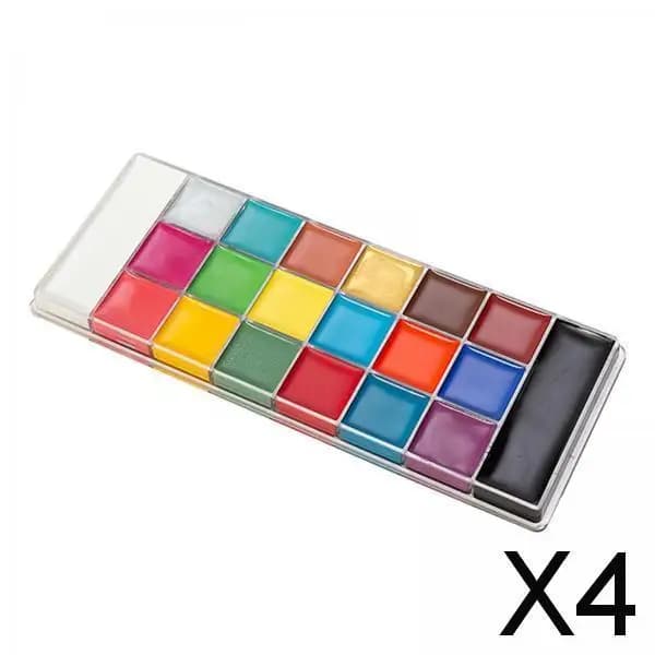 Oil Based Face Body Paint Palette 20 Color Makeup Painting Accessories for Women Men Kids Fancy Dress Halloween Party