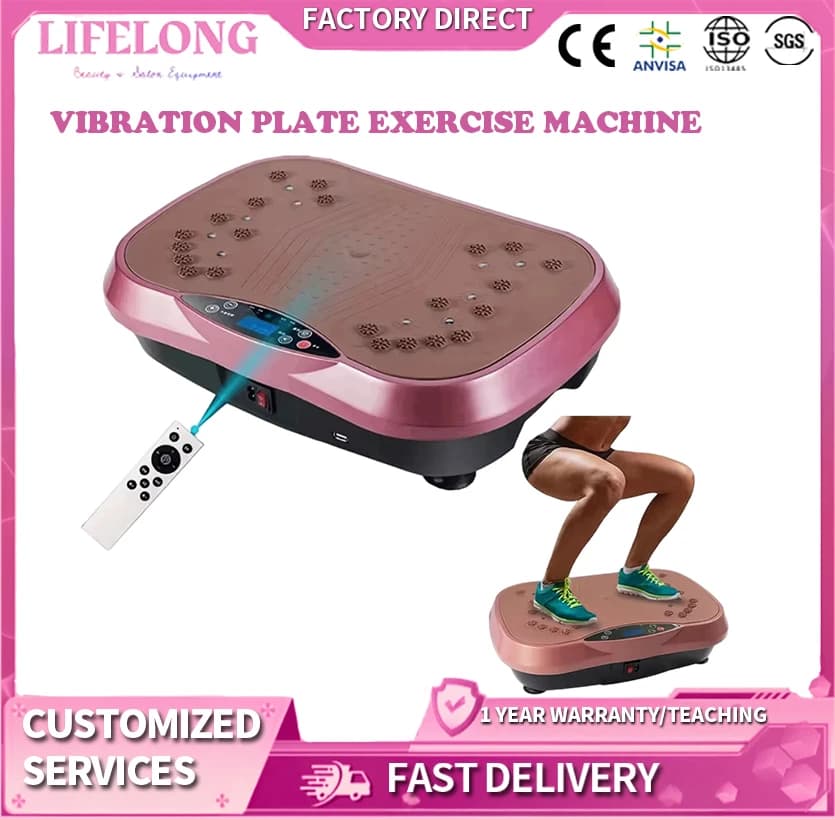 Fat Burning Weight Loss Slimming Machine With Vibration Plate With Massage Music Bluetooth Lazy Gym Equipment for Home Fitness Toning