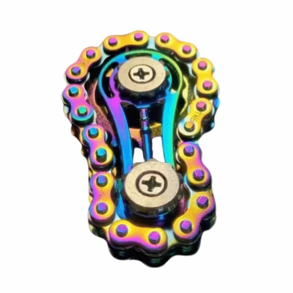 Regalo Creativo Volano Fidget Spinner Trottola in metallo Catene per bici Spinner Gioco sensoriale Spinner a mano fai da te Catena per adulti