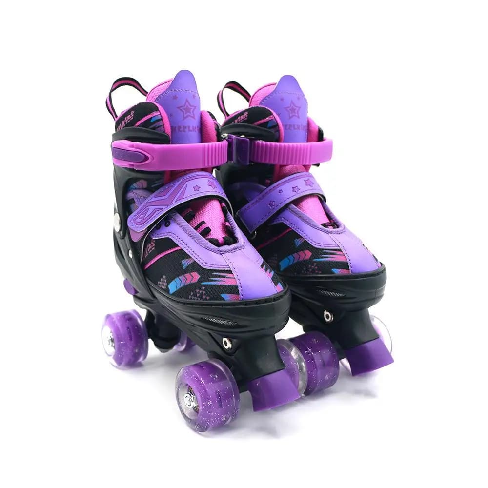 Pattini in Linea Regolabili per Bambini e Adulti, Pattini a Rotelle a Doppia Fila, Scarpe da Pattinaggio su Ghiaccio, Scarpe da Pattinaggio Artistico