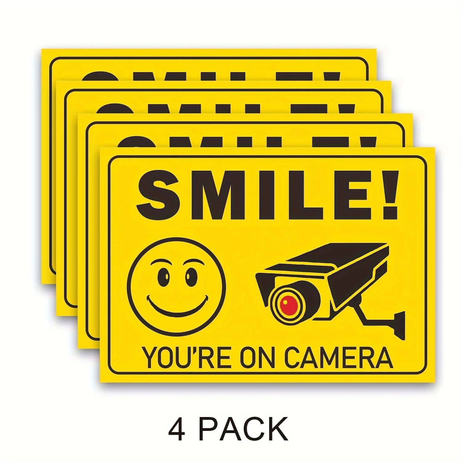 4 wall stickers for warning signals for video surveillance Signals for CCTV security camera signals - Stickers for houses