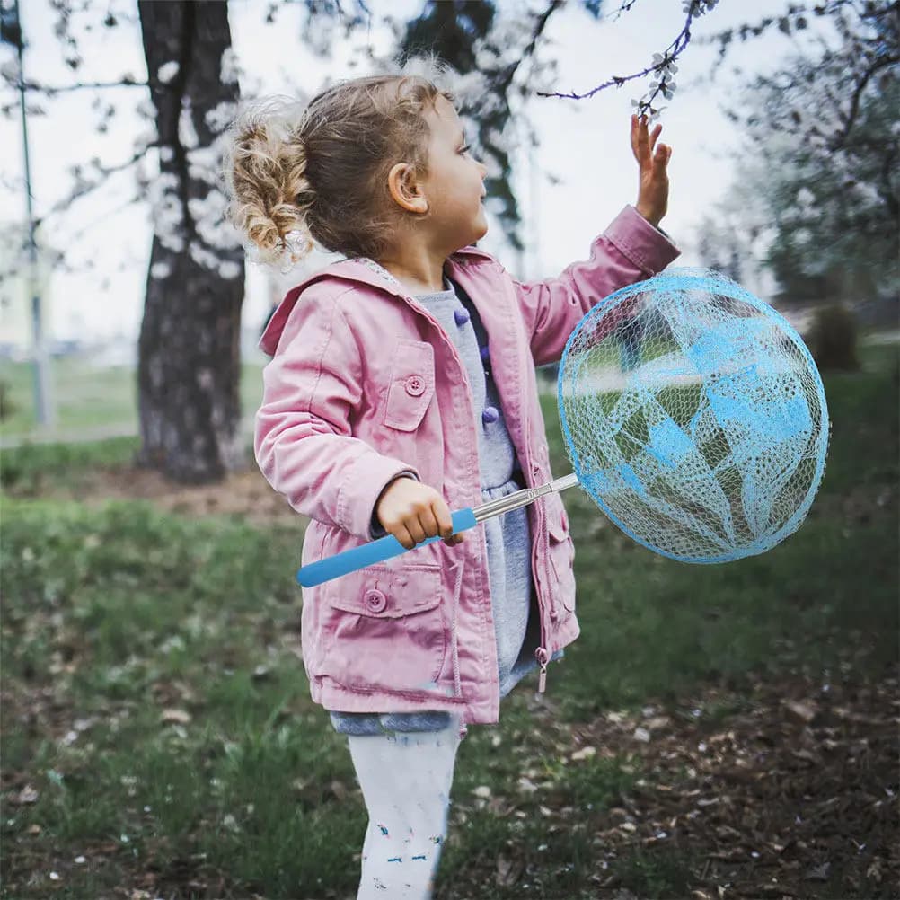 Set di 5 Reti Telescopiche per Catturare Farfalle, Strumento per Bambini per Catturare Insetti, Asta Estensibile con Rete Fine per Esplorazione della Natura