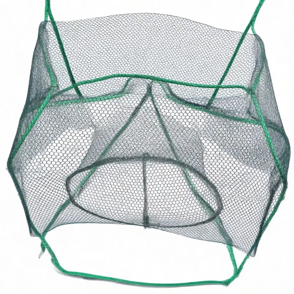 Automatic Square Fishing Trap Net Collapsible Cage For Catching Shrimp Lobster Crayfish Eel Portable Freshwater Fishing Gear Sup