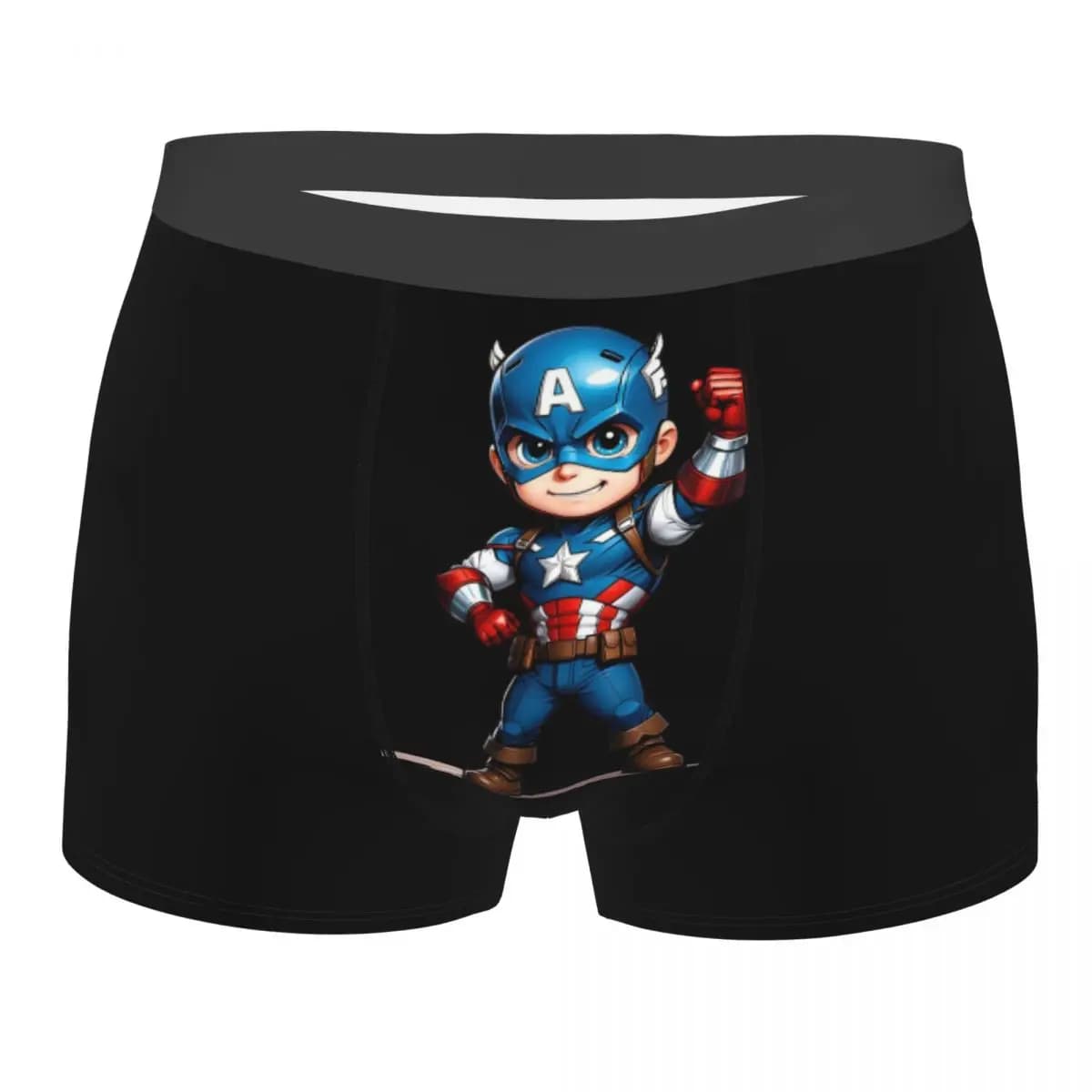 Boxer personalizzati Cool Captain America Movie, mutandine da uomo, slip traspiranti, biancheria intima