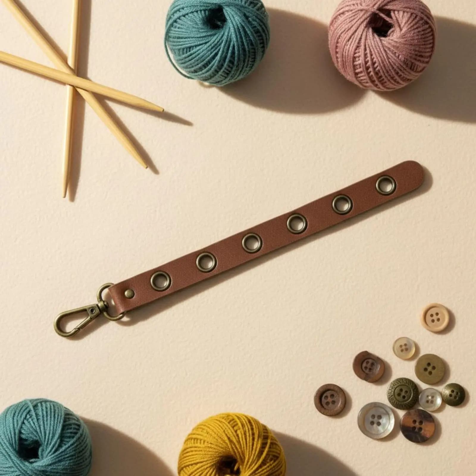 Organizzatore per Filati in Pelle, Facile da Usare, Guida per Filati da Lavoro a Maglia e Uncinetto, Anti-attorcigliamento, Contenitore per Hobby, Durevole