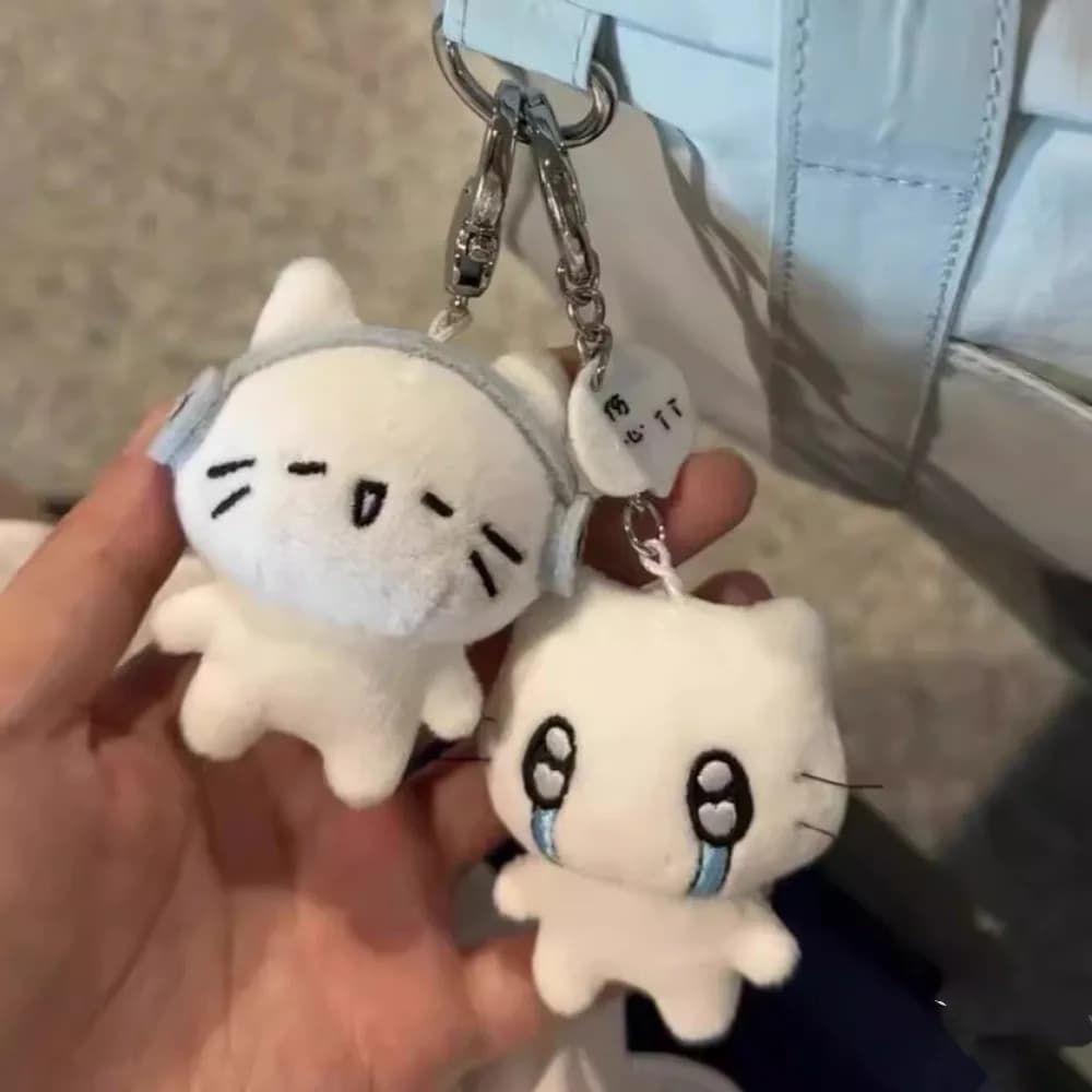 Nuovo arrivo popolare cuffia gatto cartone animato modellazione stereo carino peluche bambola giocattolo ciondolo borsa per ragazza coppia Corea portachiavi regalo