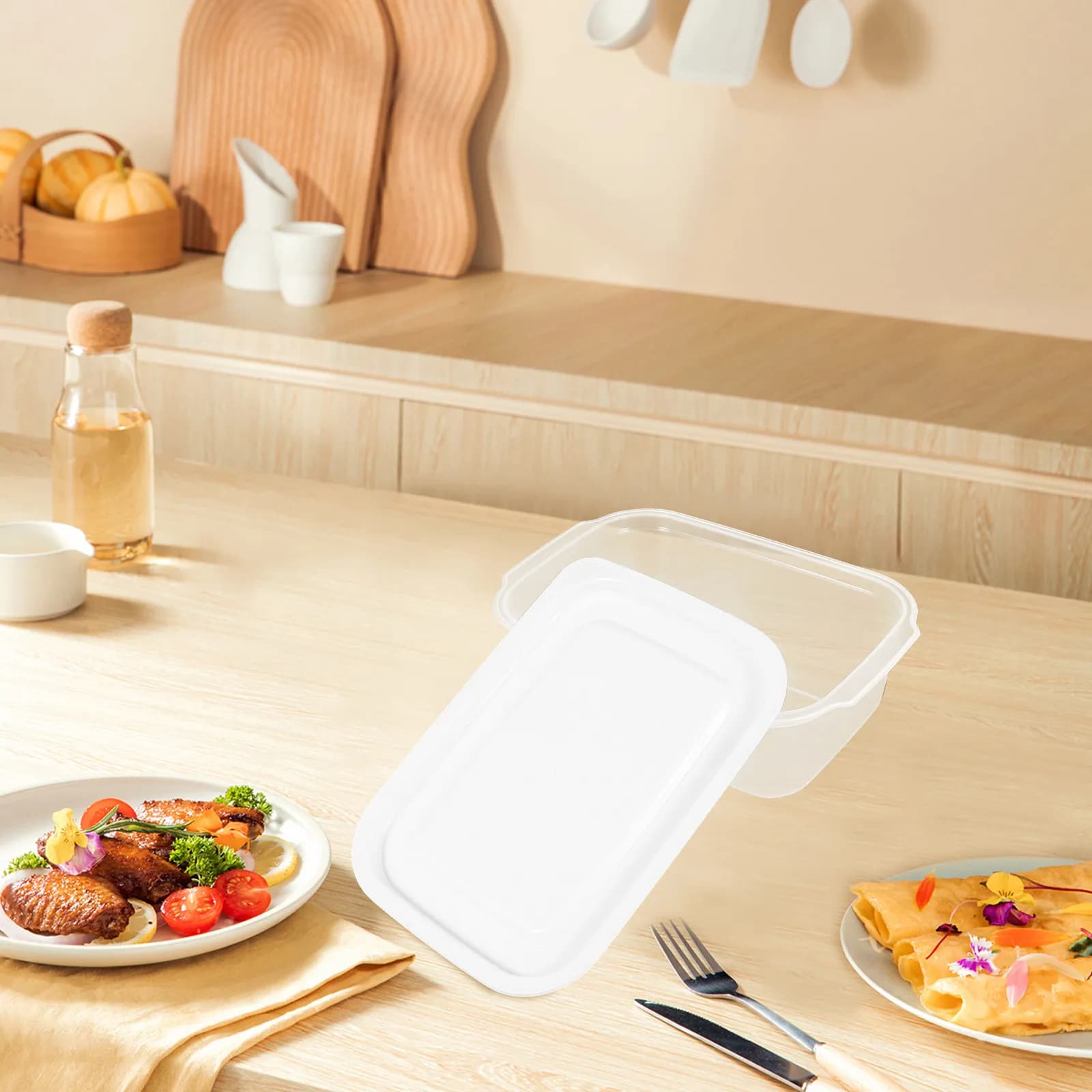 Set di Contenitori per Frigorifero, Organizzatore per Dispensa, Contenitori per Alimenti, Frutta, Verdura, Burro, Pane, Congelatore