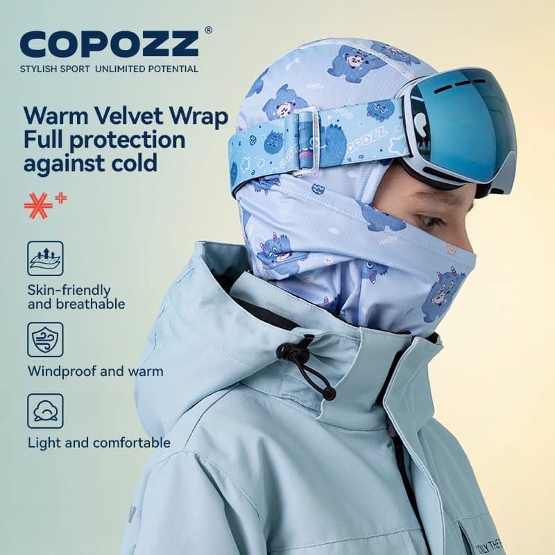 COPOZZ Children Cycling Bike Bicycle Bicycle Headset Ski Bicycle Bandana Scarf Sports Mask for Face Equipment Helmet Bandana