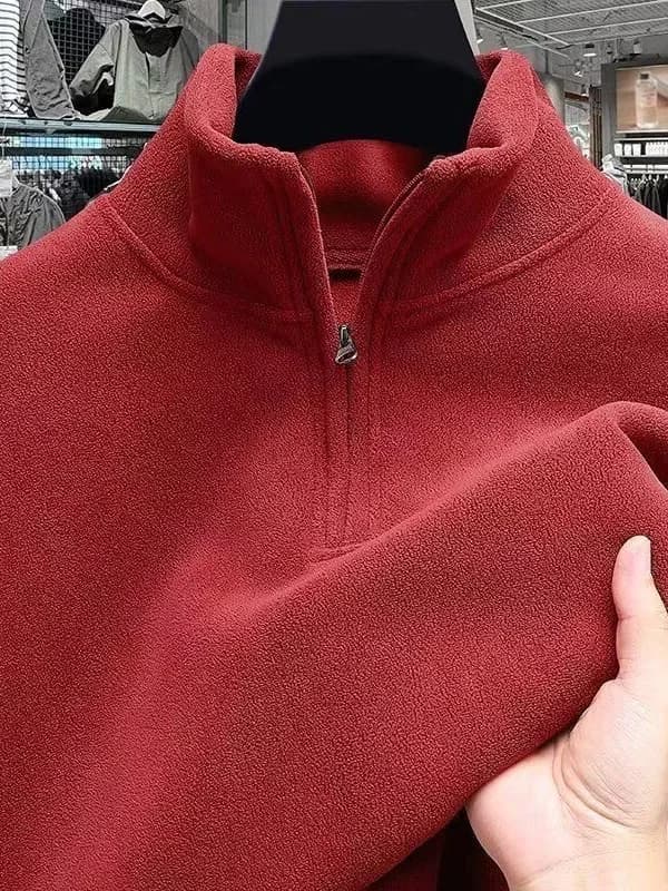 Thiened Fce f Felpa con cappuccio con cerniera da uomo Autunno Inverno Sle Colletto alla coreana Felpa Abbigliamento interno Fce Foderato Casual Streetwear