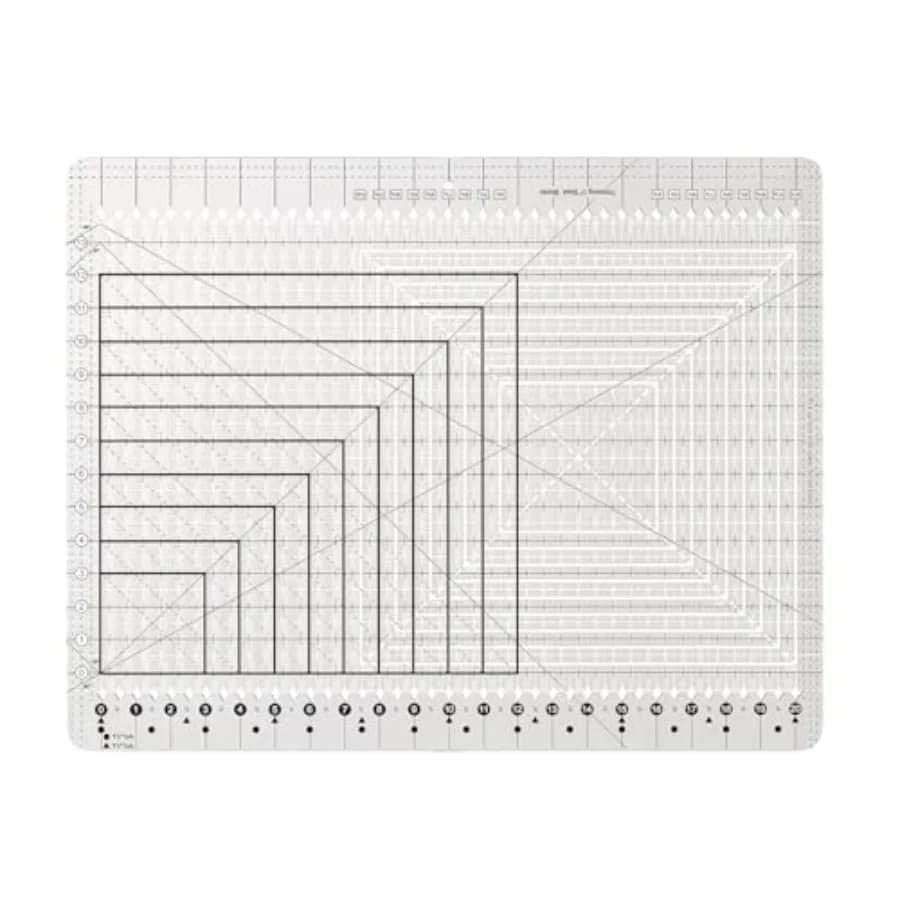 Righello per quilting con fessure 17-3/4 pollici x 22 pollici - Righello per quilting con modello in acrilico tagliato al laser, kit di righelli professionali per quilting