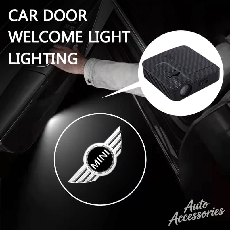 2pcs Car Logo Welcome Lamp LED Wireless Projector Light For BMW Mini Cooper One JCW F54 F55 F56 F57 F60 R50 R52 R53 R60 Sticker