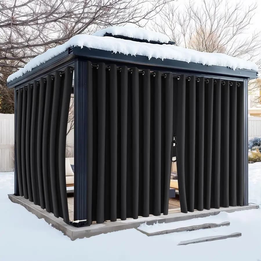Exterior Tents Resistant to Change for Patio, Waterproof with Hinge on the Fund, Windproof, Solar Protection and Privacy for Gazebo and Portico