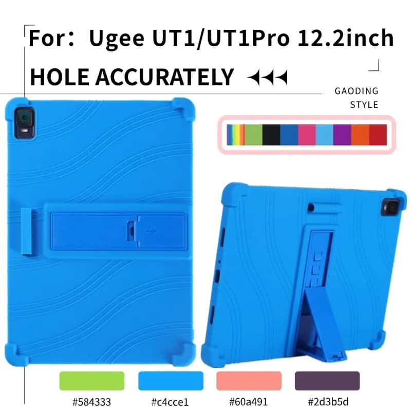 For Ugee UT1 /Ugee UT1 Pro 12.2 INCH Tablet Case, Adjustable Stand Silicone Shockproof Protective Cover Case