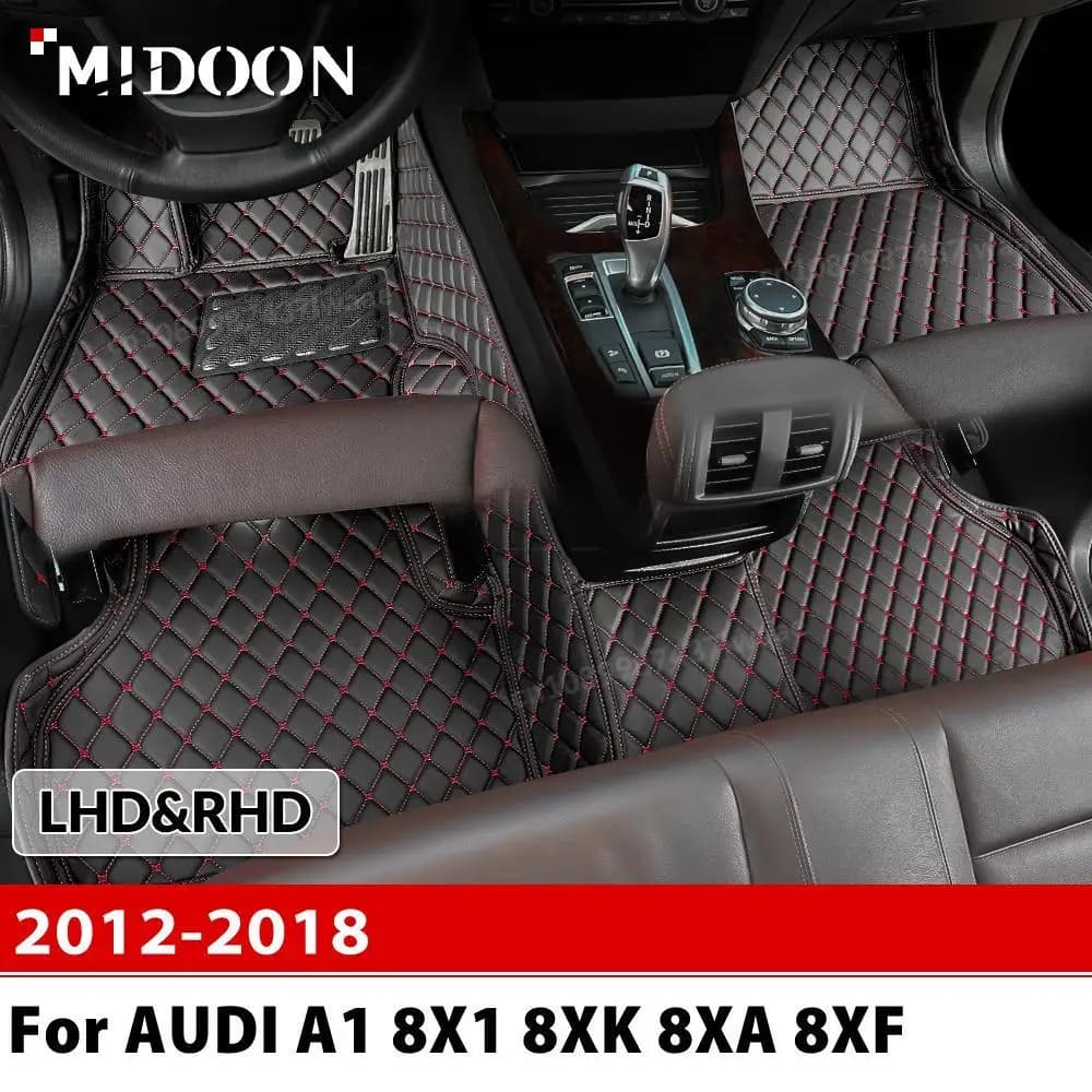 Per AUDI A1 2012-2018 Tappetini per auto personalizzati Automobile Tappeto Copertura Accessori interni Tappetino protettivo 2017 2016 2015 2014 2013