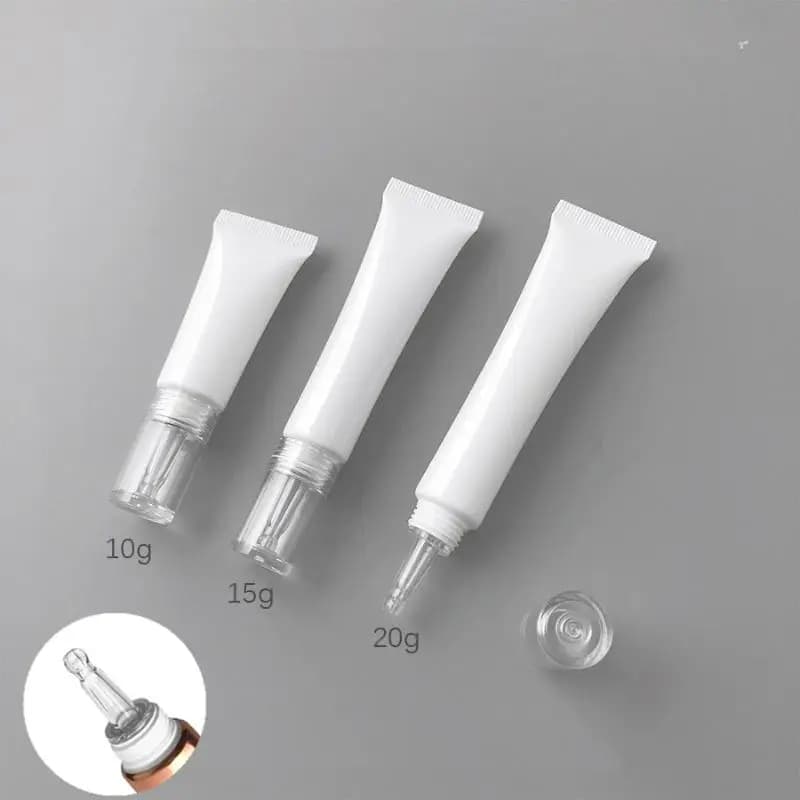 10/15/30g Cosmetici Tubi Morbidi Crema Solare Lozione Fondotinta Liquido Bottiglie Riutilizzabili Contagocce di Acido Ialuronico bottiglia Vuota