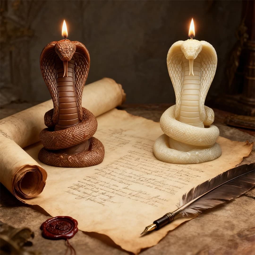 Stampo in Silicone per Candele Aromatiche a Forma di Cobra Gotica - Stampo Fai-da-Te per Gesso, Resina e Sapone per Decorazioni e Ornamenti per la Casa