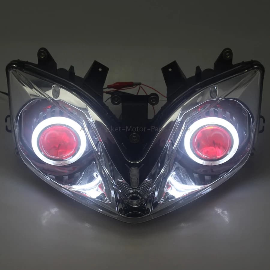 Faro Anteriore a LED per Honda CBR 600 F4i Sport 2001-2007, Proiettore HID con Occhi di Angelo e Diavolo