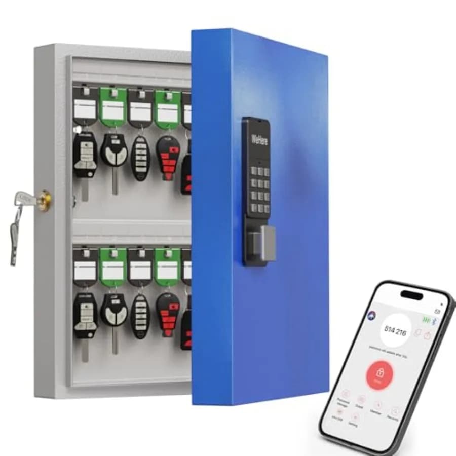 Cassetta di Sicurezza per Chiavi a 32 Posti Plus Smart Key, Montaggio a Parete, Armadietto Commerciale per Chiavi con App, Tastiera, Bluetooth, Sblocco WiFi (Venduto Separatamente) Access L