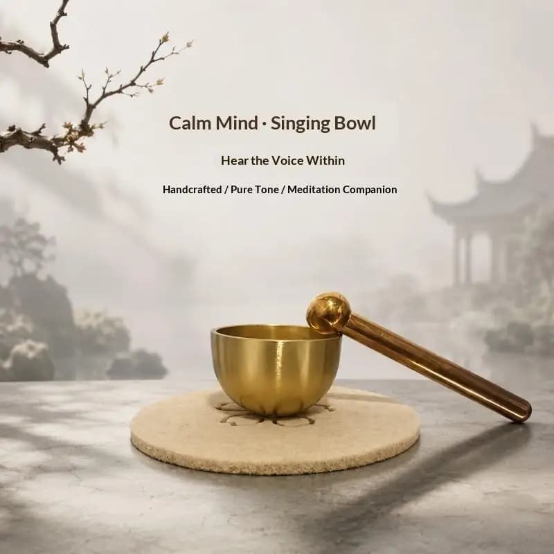 New Small Size Brass Singing Bowl Spiritual Sound Therapy Tool for Home Decor Meditation Yoga Relaxation Stress Relief