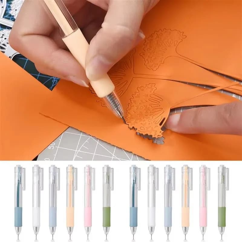 1/2/5/10Pcs Utility DIY Knife Pen Set, Scrapbook Cutting Tool, Paper Cutter Pen, DIY Craft Handwork Tools For School Office