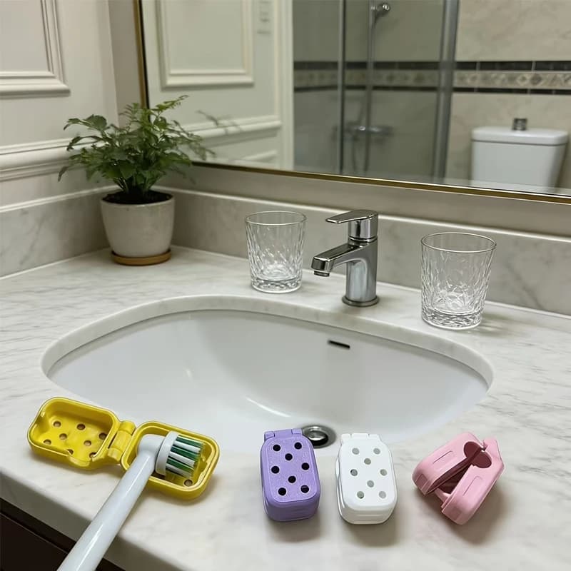 Ventilated Electric Toothbrush Head Covers Dust‑Proof Travel Storage Caps Breathable Sanitary Toothbrush Tip Protective Cases