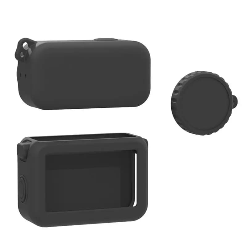 AU61-Custody silicone for Djl Osmo Nano with lens cover Dust protective case for camera Djl Osmo Nano Action Camera Black
