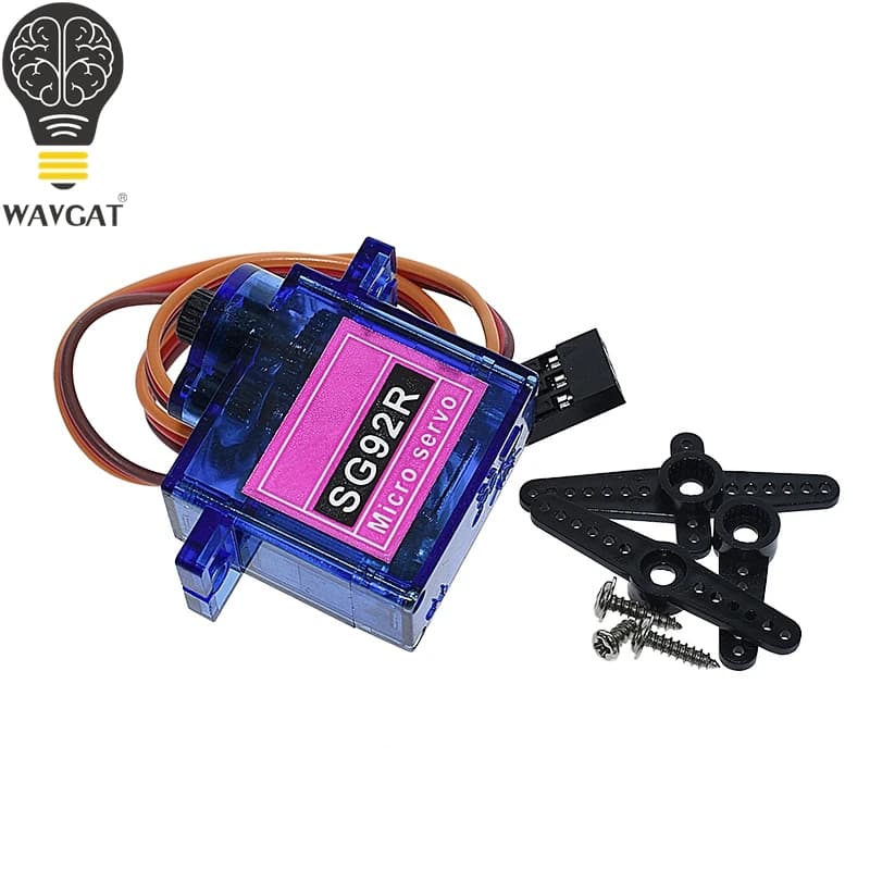 SG92R 180 ° 360 ° Gli ingranaggi in fibra di carbonio di nylon servo Micro 9g da 2,5 kg sostituiscono SG90 per le parti dell'elicottero aeromodellismo modello RC