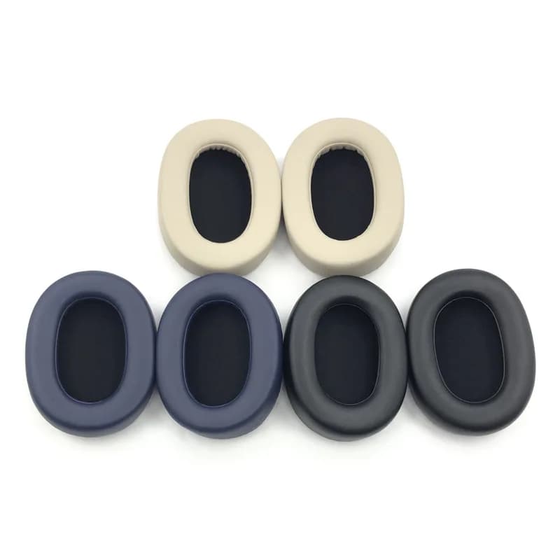 Protective leather spare ear cushions compatible with Jabra Elite 85H/Jabra Evolve2 85 wireless headphones