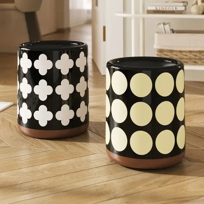 13L Double Layer Trash Can Living Room Modern Wastebasket Bedroom Kitchen Litter Bins Luxury Garbage Cans Household Accessories