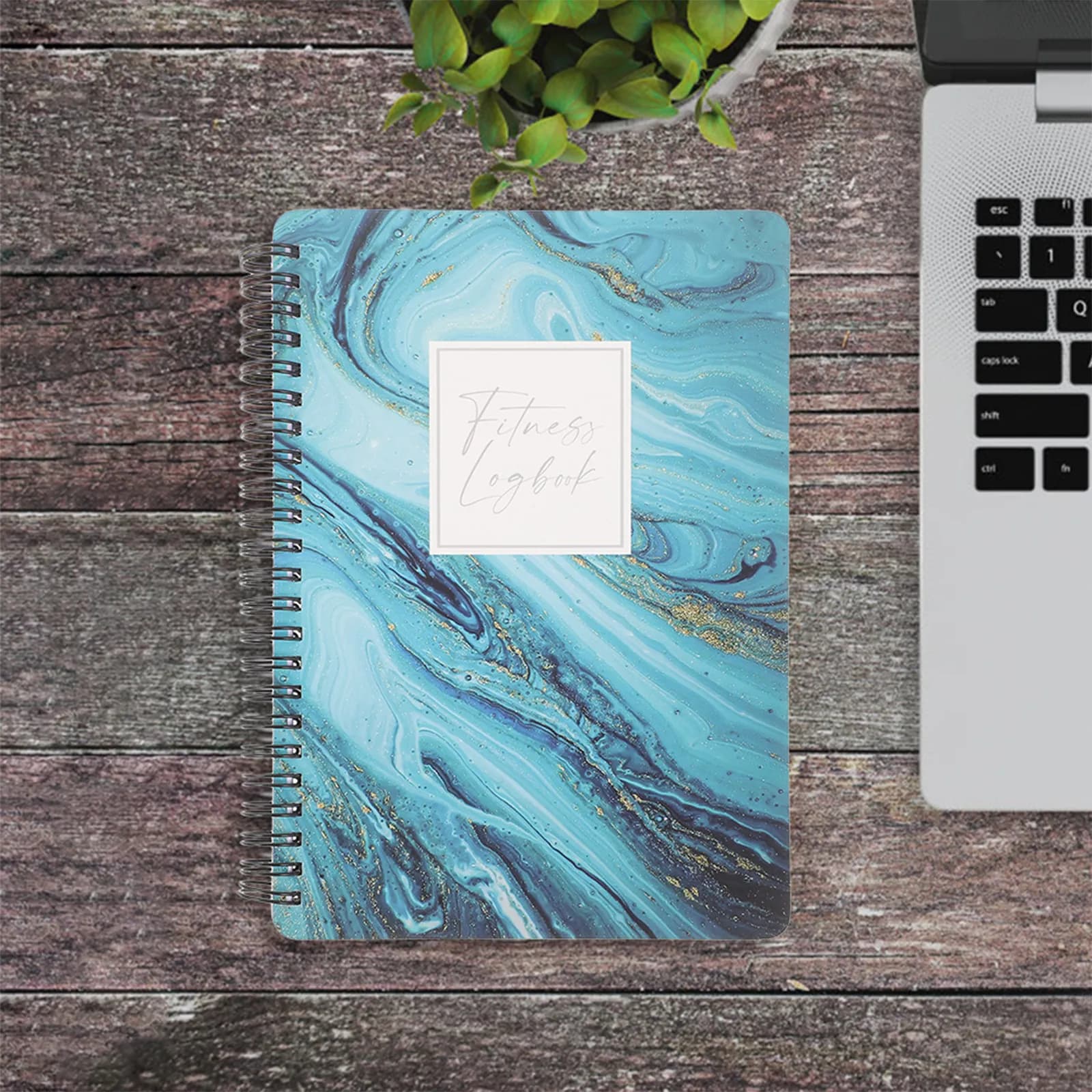 Quaderno per Pianificazione Fitness, Diario di Allenamento con Spirale, Registro Esercizi Essenziale, Planner Fitness per Palestra Domestica