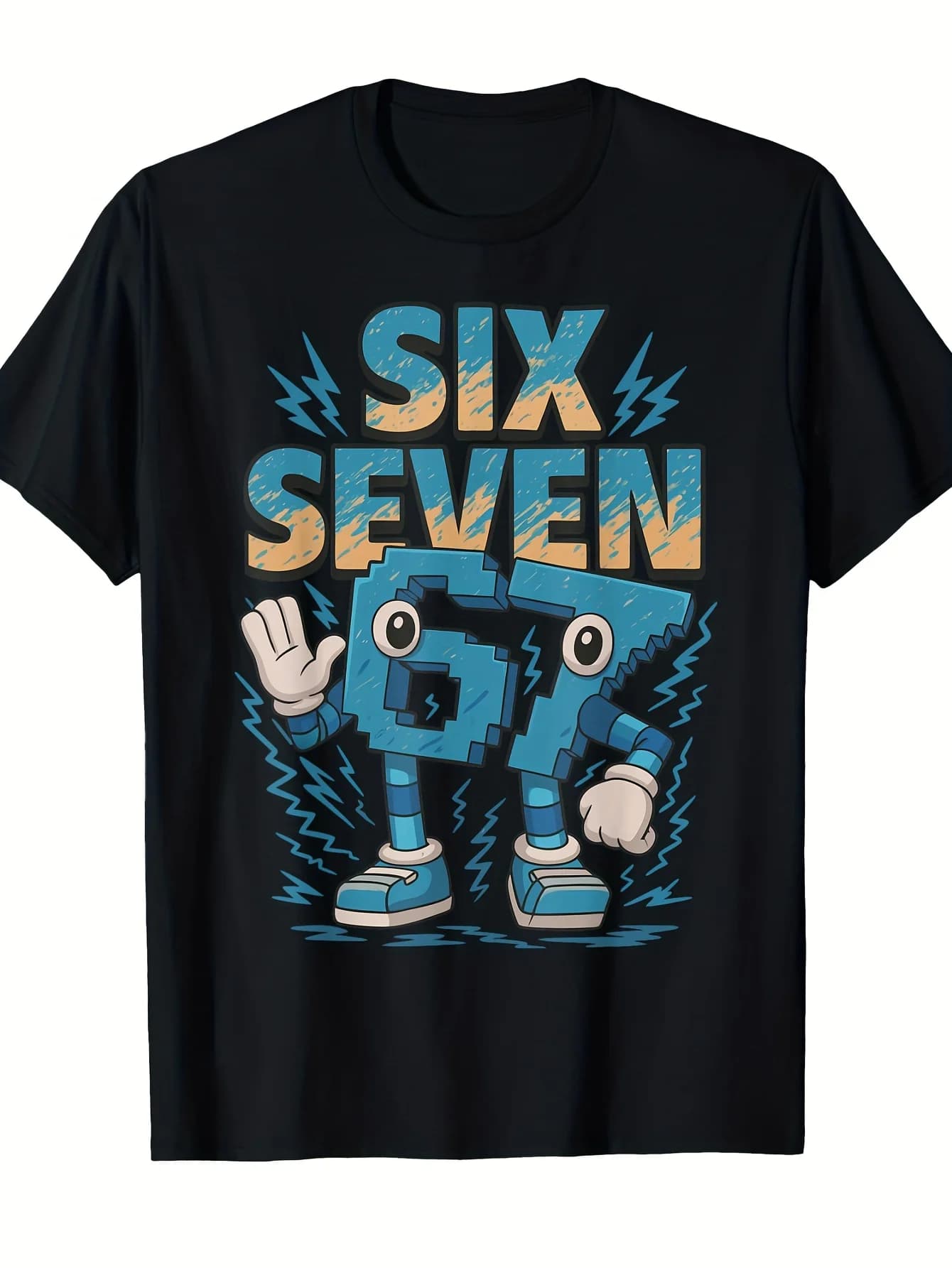 T-shirt per adulti 67 Six Seven Italian Brain Teaser Meme - T-shirt grafica per videogiochi vintage a 8 bit ~ Donna, ~ Abbigliamento della cultura pop