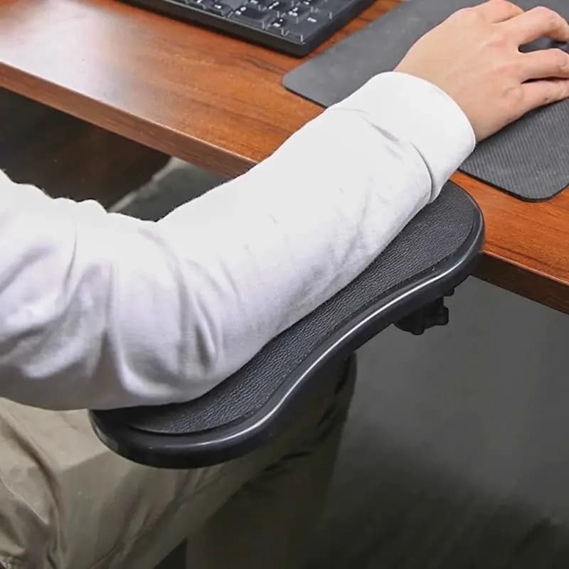 Bracciolo ergonomico girevole - Supporto per polso regolabile per tappetino per mouse e tastiera, staffa di estensione del gomito del computer per lavoro da scrivania