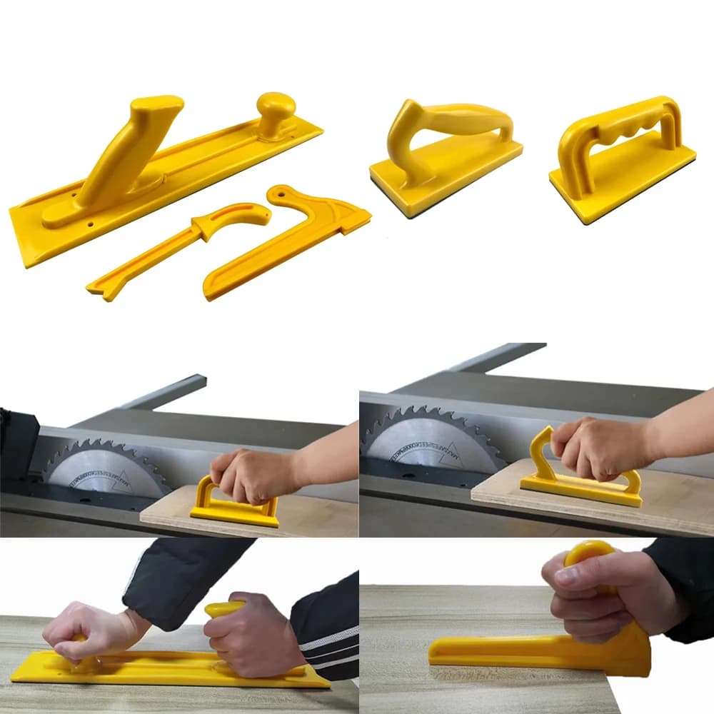 Set di kit per la lavorazione del legno con stick push block per router, giuntori e seghe da tavolo, pratici utensili manuali di sicurezza fai da te
