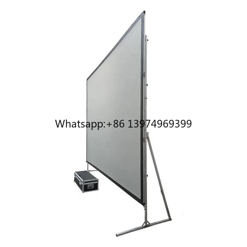 Custom Size ODM Fast Foldable Projector Screen Manufacturer High Gain 3D Silver Cloth Fast-Fold Screen for Corporate Training