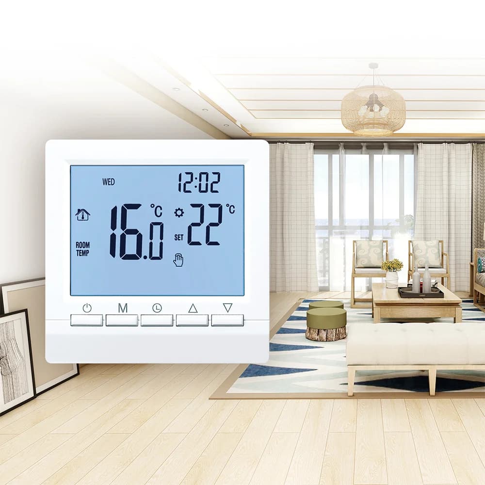 Digital Smart Thermostat Programmable Gas Boiler Heating Temperature Regulator Hand Controller Battery Thermostat with Kid Lock