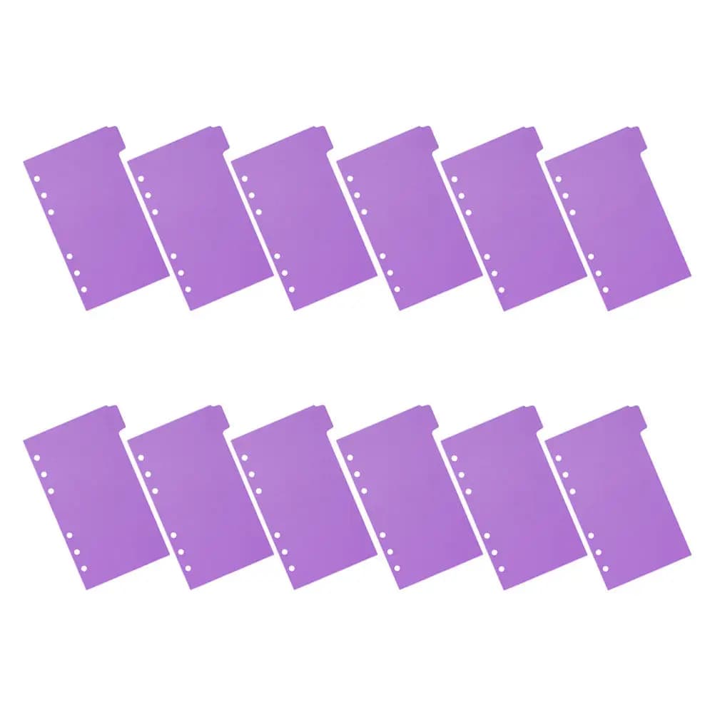 2 Set di Divisori A6 a 6 Fori in Plastica PP Premium per Quaderni, Agende, Ricettari, Blocco Note, Materiale Scolastico
