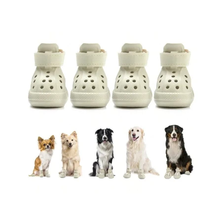 【Nuovo Arrivo】Zoccoli traspiranti per cani con cinturino riflettente, scarpe estive antiscivolo per cani, sandali facili da indossare/togliere per cani di taglia piccola/media