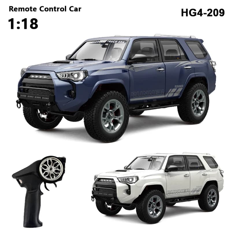 1/18 RC Auto 2.4G Telecomando Crawler 4WD Fuoristrada Arrampicata Modello di Simulazione In Lega con Luci A LED Veicolo Giocattoli HG4-209